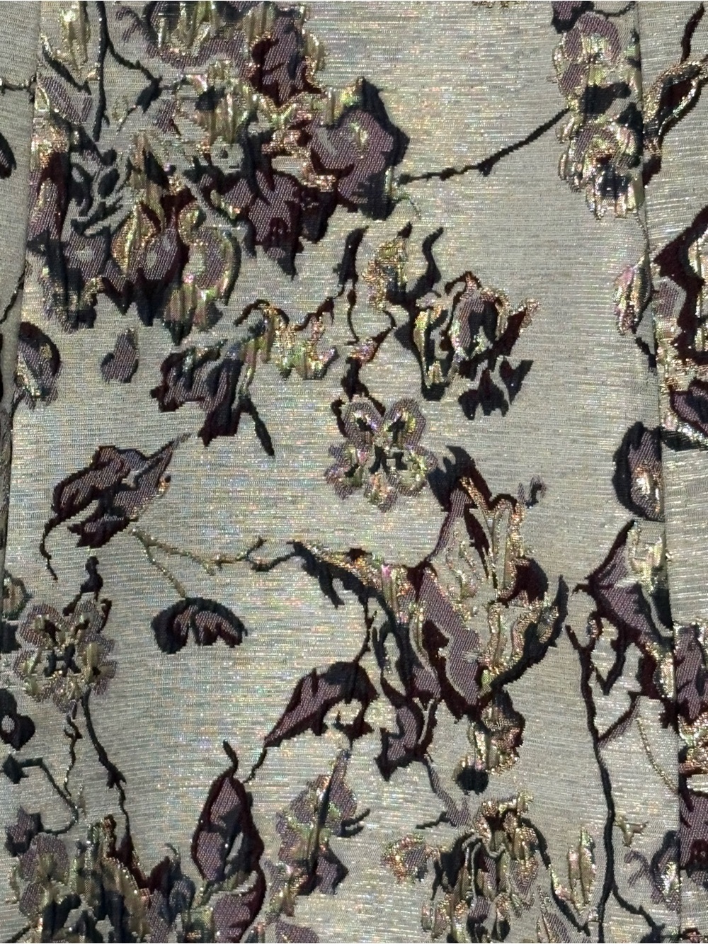 Adrianna Papell Floral Metallic Jacquard Fit & Flare Dress - Picture 5 of 8